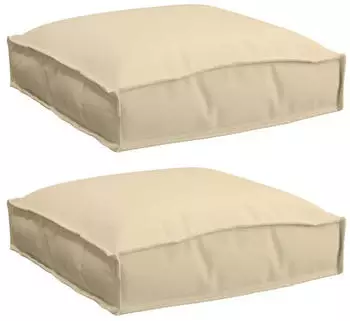 vidaXL Kissen 2 pcs Beige 40x40x8cm Oxford-Stoff (42001581)