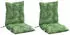 vidaXL Niedriglehner-Auflagen 2 Stk. Blattmuster Oxford-Gewebe (377728)