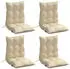 vidaXL Niedriglehner-Auflagen 4 Stk. Beige Oxford-Gewebe (377681)