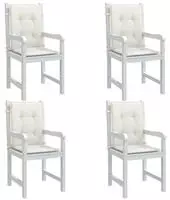 vidaXL Niedriglehner-Auflagen 4 Stk. Melange Creme 100x50x4 cm Stoff