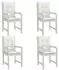vidaXL Niedriglehner-Auflagen 4 Stk. Melange Creme 100x50x4cm Stoff (4002452)