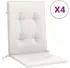 vidaXL Niedriglehner-Auflagen 4 Stk. Melange Creme 100x50x4cm Stoff (4002452)