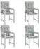 vidaXL Niedriglehner-Auflagen 4 Stk. Melange Hellgrau 100x50x4cm Stoff (4002446)