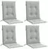 vidaXL Niedriglehner-Auflagen 4 Stk. Melange Hellgrau 100x50x4cm Stoff (4002446)