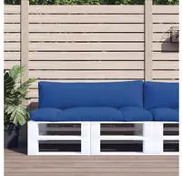 vidaXL Palettenkissen 2 Stk. Blau Stoff