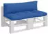 vidaXL Palettenkissen 2 Stk. Blau Stoff (360932)