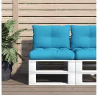vidaXL Palettenkissen 2 Stk. Blau Stoff