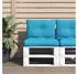 vidaXL Palettenkissen 2 Stk. Blau Stoff (360838)