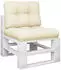 vidaXL Palettenkissen 2-tlg. Creme Stoff (360647)