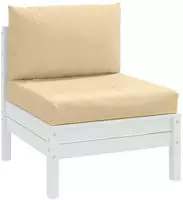 vidaXL Palettenkissen 2-tlg. Melange Beige Stoff