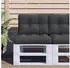 vidaXL Palettenkissen 2-tlg. Schwarz Stoff (360674)