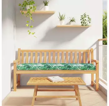 vidaXL Palettenkissen Grünes Blattmuster 180x40x8cm Oxford-Stoff (42001676)