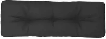 vidaXL Palettenkissen Schwarz 120x40x12cm Stoff (360630)