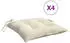 vidaXL Stuhlkissen 4 Stk. Cremeweiß 40x40x7cm Oxford-Gewebe (361457)