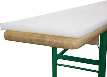 Beautissu Konstanz Schaumstoffrohling f&uuml;r Bierbank 2x25x220cm Wei&szlig; 2tlg