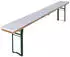 Beautissu Konstanz Schaumstoffrohling für Bierbank 2x25x220cm Weiß 2tlg