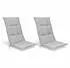 Beautissu Base HL Hochlehner 120x50x6cm Hellgrau 2tlg