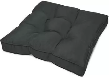 Beautissu Flair Loungekissen Outdoor Sitz 50x50x10cm Graphitgrau