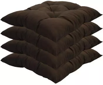 NYVI Stuhlkissen f&uuml;r Gartenst&uuml;hle 38x38cm 4er Set Braun