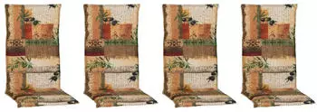 beo Sitzauflage Hochlehner Glasgow 4er-Set Beige-Natur