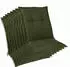 Beautissu 8er Set Premium Auflage Niedriglehner 105x50x7cm Dunkelgrün