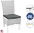 Beautissu 2er Set Loft SK Stuhlkissen 45x40x5cm Graphitgrau