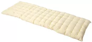Homescapes Gartenbank-Auflage 3-Sitzer, Baumwolle, Creme, 143x48x5cm