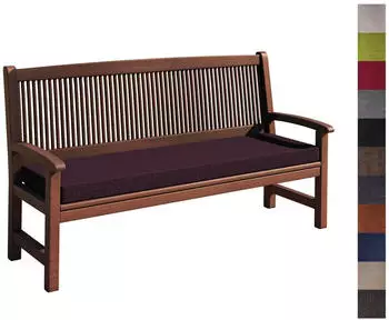 sunnypillow Bankauflage für Gartenbank 200x60x5cm, abnehmbarer Bezug, Violett