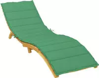 vidaXL Sonnenliegen-Auflage Gr&uuml;n 200x50x3 cm Oxford-Gewebe