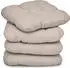 Beautissu Lisa Stuhlkissen 40x40x8cm Taupe 4tlg