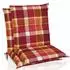 Beautissu 2er Set Sunny RO Niedriglehner Auflagen 100x50cm in Rot Kariert
