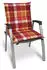 Beautissu 2er Set Sunny RO Niedriglehner Auflagen 100x50cm in Rot Kariert