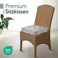 2er Set Bodenkissen Sitzkissen Mila, 50x50cm, Taupe