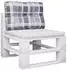 vidaXL Palettenkissen Grau Karomuster 60x40x12cm Stoff (360571)