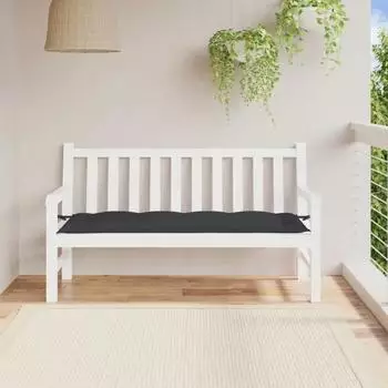vidaXL Gartenbank-Auflage Schwarz 150x50x7cm Oxford-Gewebe (361609)