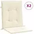 vidaXL Gartenstuhlauflagen für Niedriglehner 2 Stk. Creme 100x50x3cm (47552)