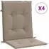 vidaXL Gartenstuhlauflagen für Niedriglehner 4 Stk. Taupe 100x50x3cm (47563)