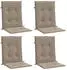 vidaXL Gartenstuhlauflagen für Niedriglehner 4 Stk. Taupe 100x50x3cm (47563)
