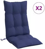 Vidaxl - Hochlehner-auflagen 2 Stk. Marineblau Oxford-gewebe