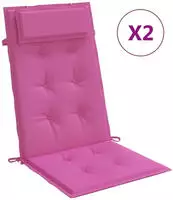 vidaXL Hochlehner-Auflagen 2 Stk. Rosa Oxford-Gewebe