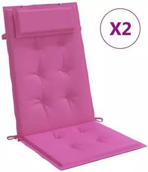 vidaXL Hochlehner-Auflagen 2 Stk. Rosa Oxford-Gewebe (361934)