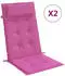 vidaXL Hochlehner-Auflagen 2 Stk. Rosa Oxford-Gewebe (361934)