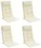 vidaXL Hochlehner-Auflagen 4 Stk. Creme Oxford-Gewebe (361881)