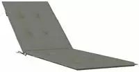vidaXL Liegestuhl-Auflage Melange Dunkelgrau (75+105) x 50 x 4 cm Stoff