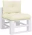 vidaXL Palettenkissen 2-tlg. Creme Stoff (360836)