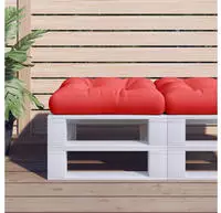 vidaXL Palettenkissen Rot 58x58x10 cm Stoff