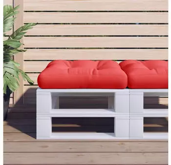 vidaXL Palettenkissen Rot 58x58x10cm Stoff (360906)