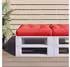 vidaXL Palettenkissen Rot 58x58x10cm Stoff (360906)