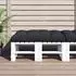 vidaXL Palettenkissen Schwarz 120x80x12cm Stoff (360520)