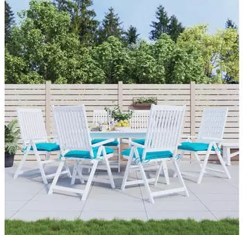 vidaXL Stuhlkissen 6 Stk. T&uuml;rkis 40x40x7cm Stoff (361506)